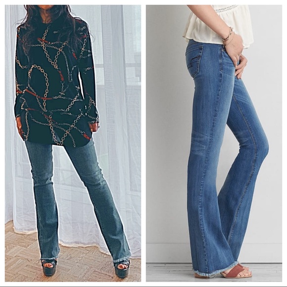 ✨PARIS✨ LAST ONE✨Flared hem frayed jeans - Picture 3 of 3